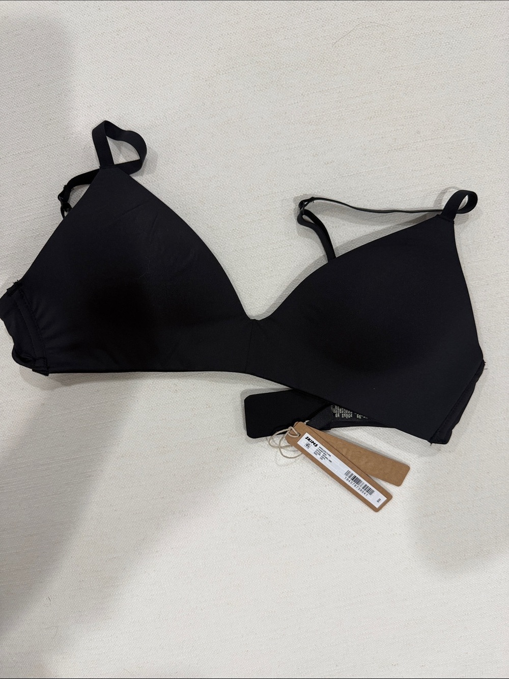 SKIMS Black Seamless Wireless T-Shirt Bra